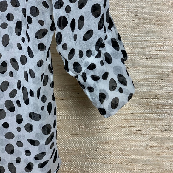 🍁Silk Chiffon 3/4 Bell Sleeve Pussybow Top - Picture 4 of 8